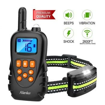 Allender Dog Shock Collar with Remote- Ideal for bark stopping and running correction