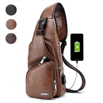 Leather Backpack Waterproof Shoulder Bag