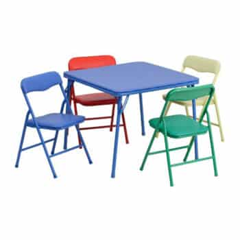 Flash Furniture Kids Colorful Folding Table and Chair Set