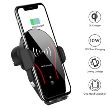 Wireless Car Charger, Qi Fast Charging Phone Holder