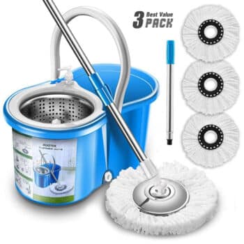 Aootek Upgraded Stainless Steel Spin Mop and Bucket