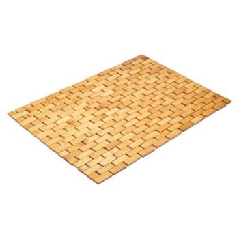 Morvat Bamboo Shower Mat, Quick Drying (27”x16”)