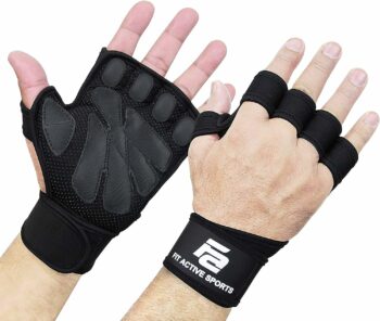 New Ventilated Weight Lifting Gloves with Built-In Wrist Wraps