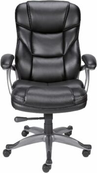 Staples 923523 Osgood Black Bonded Leather Manager's Chair