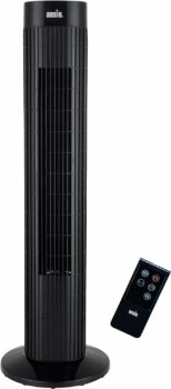 ANSIO Oscillating Tower Fan w/Remote Control 3 for Small Rooms - 2 Year Warranty