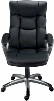 Staples 69022 Burlston Black Luxura Faux Leather Office Chair