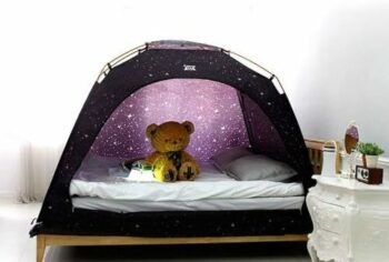 CAMP 365 Child's Indoor Privacy and Play Tent on Bed