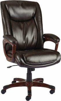 Staples 2263720 Westcliffe Brown Bonded Leather Office Chair