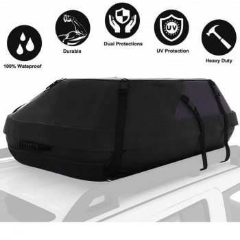 Xuliyme 15 Cubic Feet Waterproof Cargo Roof Bag for Car