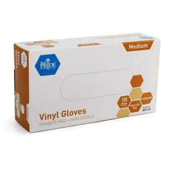 Medpride Vinyl Gloves, Non-Sterile for Healthcare, Food Handling, and More
