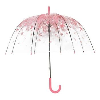 XUANLAN Cherry Blossom Transparent Bubble Dome Umbrella