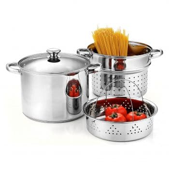 Cook N Home 02401 Pasta Cooker Steamer Multi pots