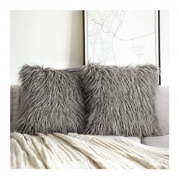 Phantoscope Mongolian Style Faux Fur Throw Pillowcases
