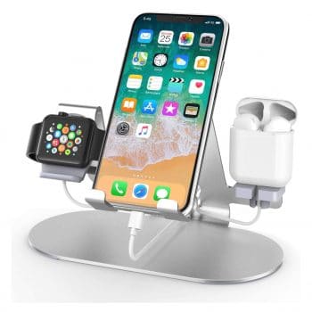 HoRiMe 3-In-1 Aluminum Apple Watch Charging Stand