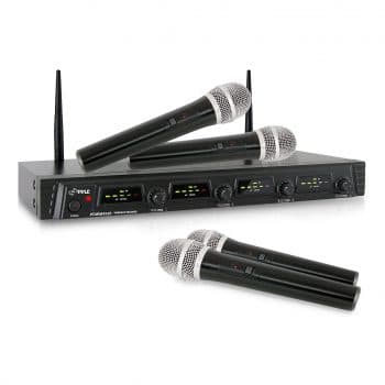 Pyle 4-Channel Wireless Microphone System