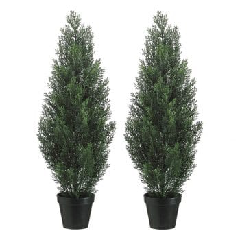 Set Of 2 potted Artificial Cedar tree by ALL