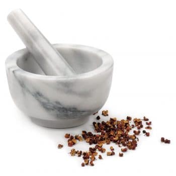 RSVP White Marble Mortar and Pestle