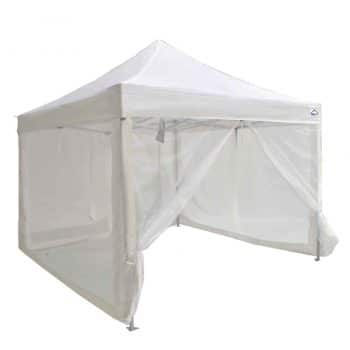 Impact Canopy Zippered Mesh Sidewalls White Pop-Up Tent