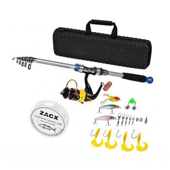 ZACX Telescopic Fishing Rod and Reel Combo full kit