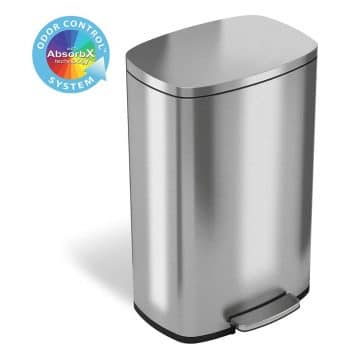 iTouchless SoftStep Home $ Office Stainless Steel Trash Can