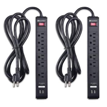 Cable Matters 2-Pack Protector Power Strip with USB