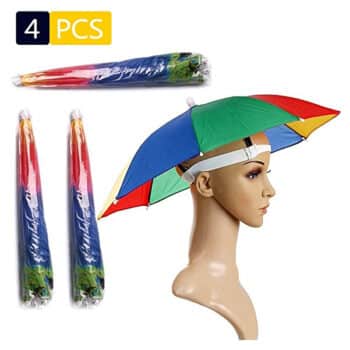 4 Pack Umbrella Hat