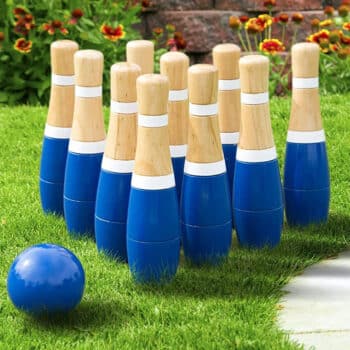 Hey! Play! Backyard Lawn Bowling Machine for Kids Adults
