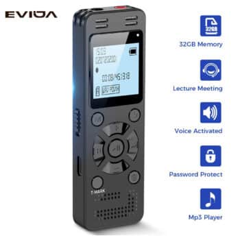 EVIDA 32GB Digital Voice Recorder