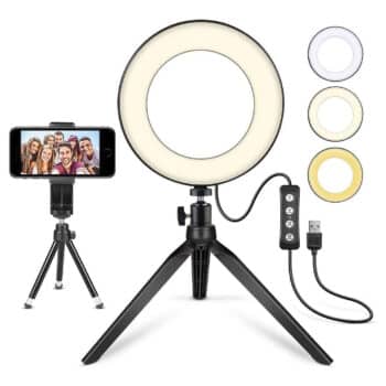 MACTREM LED Ring Light 6 with Tripod Stand
