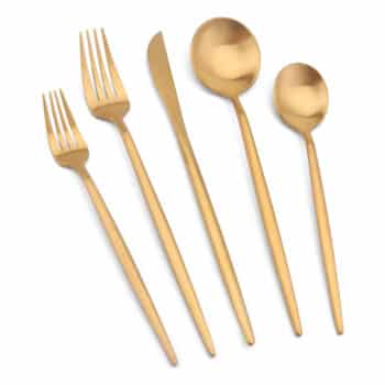 Vanys Silverware Matte Gold Flatware Cutlery Set