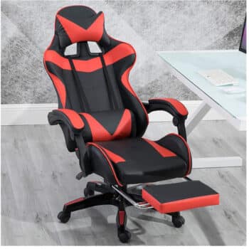 HJSMZ Ergonomic Reclining Gaming Chair with Footrest