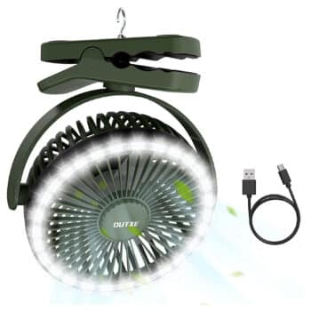 OUTXE Camping Fan with LED Light