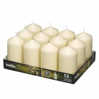 BOLSIUS Ivory Pillar Candles for Weddings Parties & Special Occasions